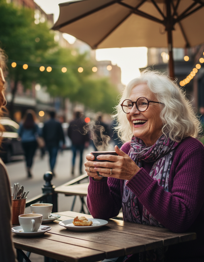 Compassionate caregiver with patient